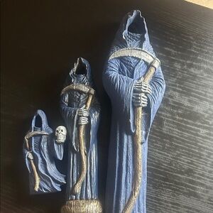 Blue Grim Reaper. Set of three.